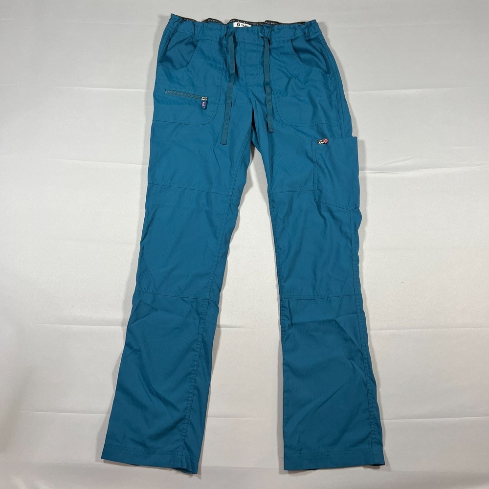 Koi Lite Peace Scrub Pants Womens Small Blue Mechanical Stretch Slim Fit Medical